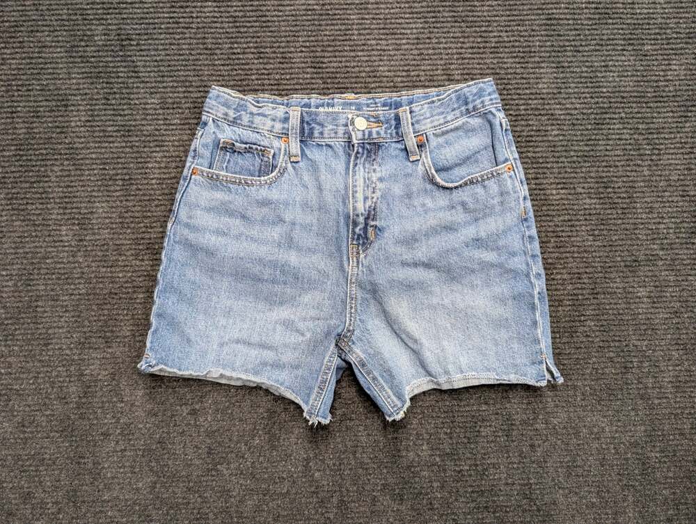 Girls 16 Jean Shorts High Rise Slouchy Straight adjustable waist cut off jorts